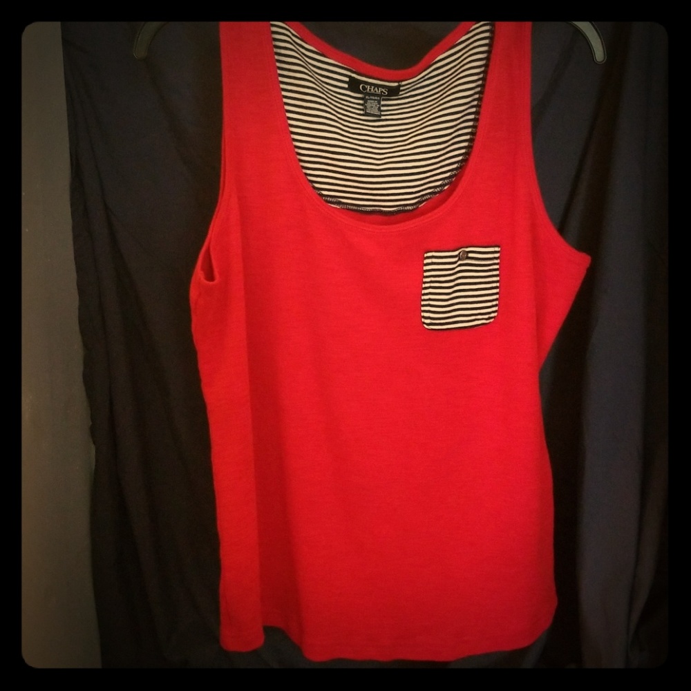 Chaps- Red Tank Top